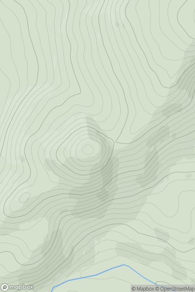 Thumbnail image for Meall Garbh [Strathyre to Strathallan] showing contour plot for surrounding peak